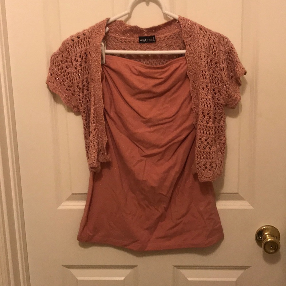 Shrug/tube-top 2 piece combo
